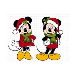 mouse santa christmas svg, magic castle christmas, christmas squad svg, mickey minnie xmas svg, holiday png files for cr