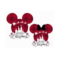 christmas svg png, christmas mouse svg, magic castle christmas svg, merry christmas svg, holiday plaid svg png files for