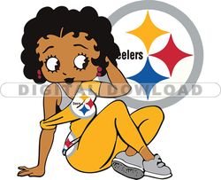 pittsburgh steelers betty boop svg, nfl svg, girl sport svg, football svg download digital file 01