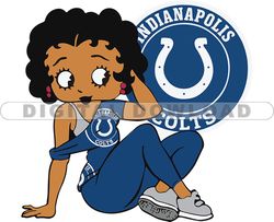 indianapolis colts betty boop svg, nfl svg, girl sport svg, football svg download digital file 06