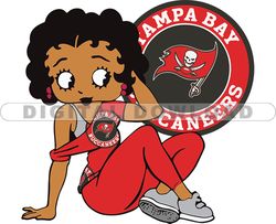 tampa bay buccaneers betty boop svg, nfl svg, girl sport svg, football svg download digital file 14