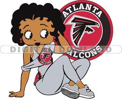 atlanta falcons betty boop svg, nfl svg, girl sport svg, football svg download digital file 15