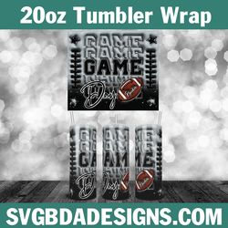 Raiders Game Day Tumbler Wrap, 20oz NFL Game Day Tumbler, NFL Football Template Wrap,Las Vegas Raiders Game Day Football