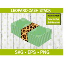 leopard fashion cash stack svg, fashion money svg, designer money svg, fashion cash svg, money stack svg, dollar bill sv