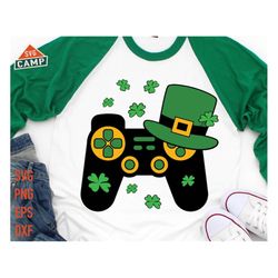 st patrick day video game svg, shamrock gamer svg, kids st patricks svg, clover, st patricks games, boys st patricks shi