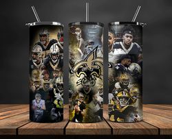 saints sports tumbler, 32 team football tumbler png design, nfl tumbler wrap 24