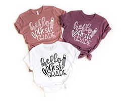 Hello First Grade Shirt Png, Back to School Shirt Png, Teacher Shirt Png,Back To School Shirt Png, First Grade Teacher S