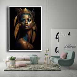 african woman canvas wall art , african woman wall decor, home decor canvas print , wall decor, ready to hsng