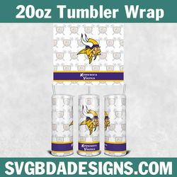 vikings football tumbler 20oz template, football tumbler wrap, 20oz nfl tumbler template, nfl tumbler wrap