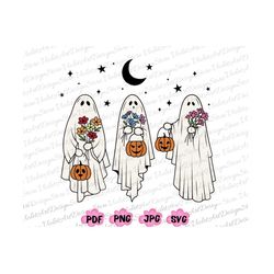 floral ghost svg, floral ghost png, halloween ghost png, flower ghost, cute ghost svg, funny halloween png,funny hallowe