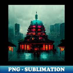 zen punk - cyberpunk fantasy scapes cityscape skyline - aesthetic sublimation digital file - revolutionize your designs