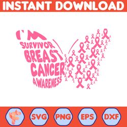 breast cancer svg, i'm survivor breast cancer awareness svg, cancer svg, cancer awareness, ribbon svg