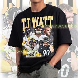 tj watt vintage 90s shirt, tj watt graphic tee, football shirt, tj watt shirt, classic 90s graphic tee, sport shirt, gif