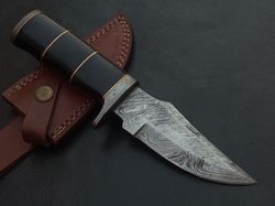 custom handmade damascus steel hunting bowie knife resinwood handle gift for him groomsmen gift wedding anniversary gift