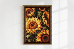 sunflowers cross stitch pattern pdf cross stitch chart floral cross stitch pattern cross stitch flower still life