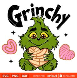 baby grinch concha svg christmas svg merry grinchmas svg pan dulce grinch svg cricut silhouette vector cut file