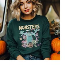 disney monster inc halloween shirt, retro monster halloween shirt, disney halloween shirt, animation fan top shirt, hall