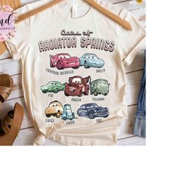 disney pixar cars group cast of radiator springs retro shirt, magic kingdom trip unisex t-shirt family birthday gift adu