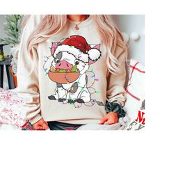 disney moana cute santa pua pig christmas light t-shirt, mickey's very merry xmas party tee, magic kingdom family vacati