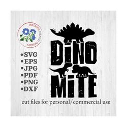 dino mite svg, triceratops svg, svg file, dinosaur svg ,cricut files, silhouette files, png files, sublimation designs,