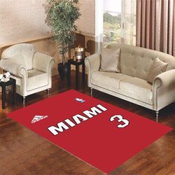 miami heat jersey living room carpet rugs area rug for living room bedroom rug home decor