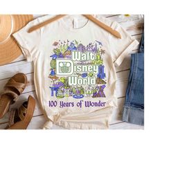 disney 100 years of wonder walt disney world shirt, disneyland 100th anniversary platinum celebration unisex t-shirt fam