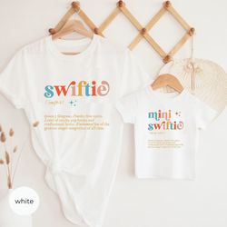 mini taylor swiftie shirt, taylor swiftie mom and daughter shirt, little taylor swiftie kids, baby youth taylor swift sh