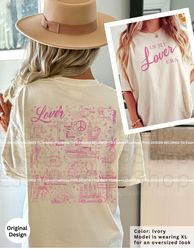 in my lover era double sided print comfort colors tee, lover track listshirt, lover merch, taylor swifts version, taylor