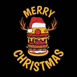 happy holidays with cheese svg, burger christmas svg, christmas cheeseburger svg, logo christmas svg, instant download