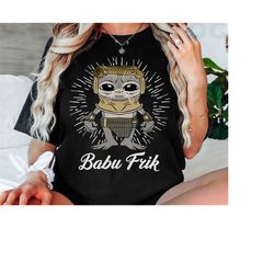 star wars the rise of skywalker babu frik simple cartoon shirt, galaxy's edge unisex t-shirt family birthday gift adult