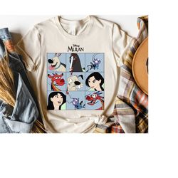 disney mulan mushu dragoncri-kee group shot panels retro shirt, magic kingdom wdw unisex t-shirt family birthday gift ad