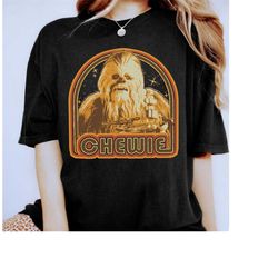 star wars chewbacca retro chewie vintage graphic shirt, galaxy's edge holiday trip unisex t-shirt family birthday gift a