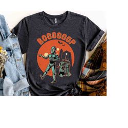 droids c p3o r2-d2 boooop cosplay zombie halloween shirt, funny star wars halloween tee, galaxy's edge spooky season fam