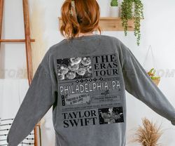 philadelphia, pa night 2 comfort colors shirt, surprise songs, forever and always & this love, eras tour shirt update, t