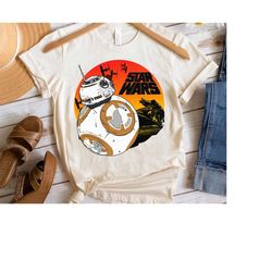 Star Wars Last Jedi Droid BB-8 Retro Sunset Rollabout Shirt, Galaxy's Edge Trip Unisex T-shirt Family Birthday Gift Adul