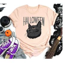 Halloween Black Cat Shirt, Spooky Cat Sweatshirt, Scary Halloween Shirt, Black Cat Society Shirt, Halloween Party Tee, H