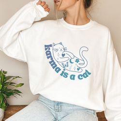 karma is a cat taylor swift sweatshirt,midnigh taylor swift taylor swift retro crewneck, taylor swiftie merch sweatshirt