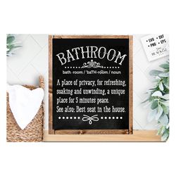 bathroom definition svg, bathroom svg, bath svg, rules svg, farmhouse svg, rustic sign svg, country svg, vinyl designs