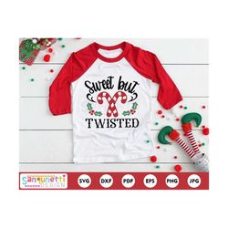 sweet but twisted candy cane svg, christmas cricut and silhouette, instant download