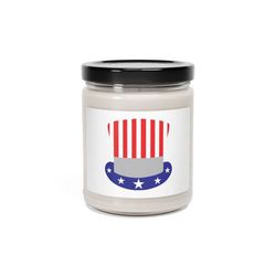 july 4th candle, 9oz, scented soy candle, independence day candle, flag candle, american flag candle, funny candle