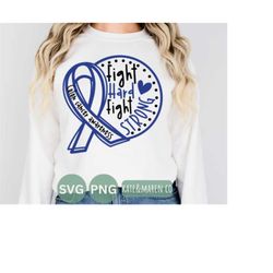 colon cancer svg, colon cancer awareness svg, colon cancer ribbon cricut cut file and sublimation