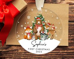 personalized babys 1st christmas ornament, custom baby first christmas ornament, new baby christmas gifts