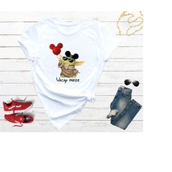 Vacay Mode Yoda With Mickey Ears Shirt, Baby Yoda Travel Shirt, Let's Go to Disney World Shirt, Vacation Shirt Cute Baby