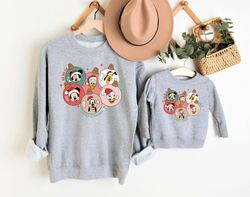 matching mama & mini sweatshirts, disneyland christmas sweatshirt, mickey's tree farm, mickey and friends christmas, chr