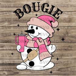 bougie snowman svg, boojee snowman, holiday christmas, stanley tumbler belt bag, xmas holiday svg, svg, svg eps dxf png