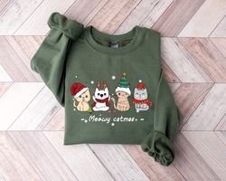 meowy christmas sweatshirt,happy cat year shirt,cats sweatshirt,cat lover christmas shirt,funny christmas cat shirt,cat
