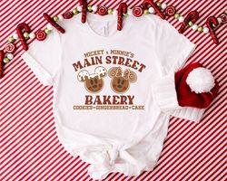 mickey minnie main street bakery shirt, christmas gingerbread shirt hoodie sweatshirt, disney christmas cookies shirt, d