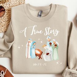 nativity scene christmas sweatshirt, christian christmas sweatshirt, isaiah sweatshirt, religious christmas gifts, trend