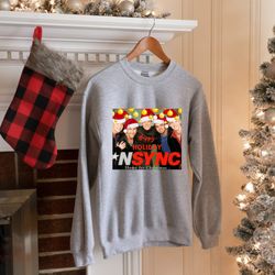 nsync girl christmas sweatshirt, nsync ugly sweatshirt, christmas friend cousin gift, happy holidays sweatshirt, holiday