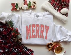 retro christmas sweatshirt, merry christmas sweatshirt, christmas shirt for women, merry christmas crewneck, holiday swe